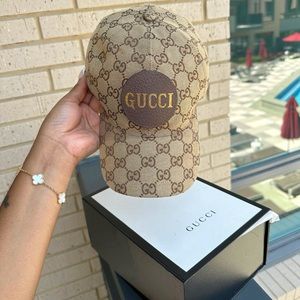 AUTHENTIC GUCCI GG CANVAS BASEBALL HAT